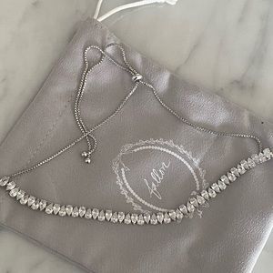 Fallon Jewelry Jagged Edge Pear Toggle Choker Necklace